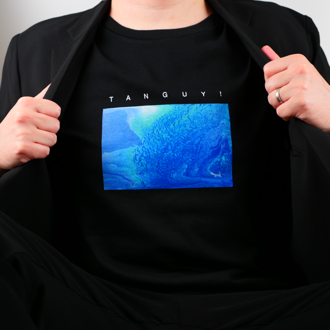 アートTシャツ 「海」- メンズ